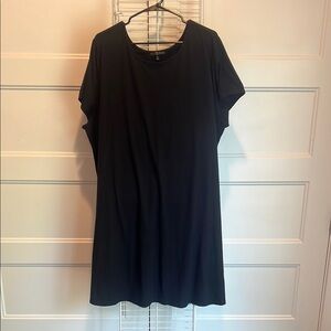 Fred David Black Dolman Sleeve T-Shirt Dress